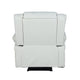 Cream LeatherSoft |#| Contemporary Cream LeatherSoft Pillow Back Recliner - Living Room Furniture