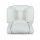 Cream LeatherSoft |#| Contemporary Cream LeatherSoft Pillow Back Recliner - Living Room Furniture