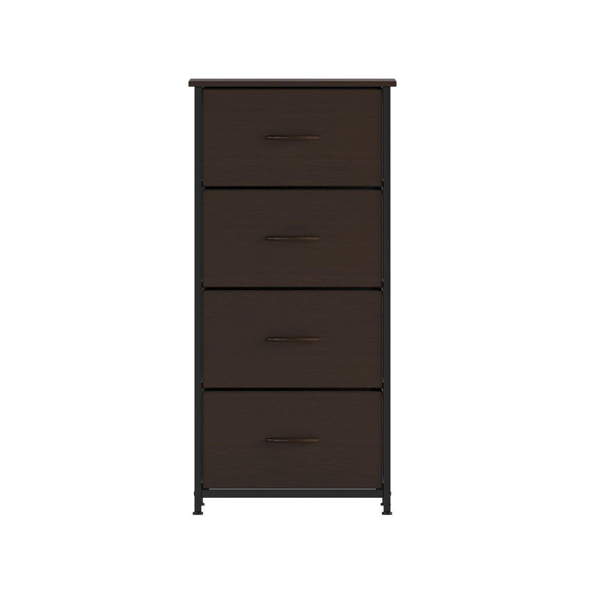 Harris 4 Drawer Vertical Storage Dresser with Cast Iron Frame, Wood Top and Easy Pull Engineered Wood Drawers with Wooden Handles Harris 4 Drawer Vertical Storage Dresser with Cast Iron Frame, Wood Top and Easy Pull Engineered Wood Drawers with Wooden Handles
