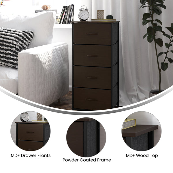 4 Drawer Storage Dresser WX-5L203-MDF- BizChair 4 Drawer Storage Dresser WX-5L203-MDF- BizChair