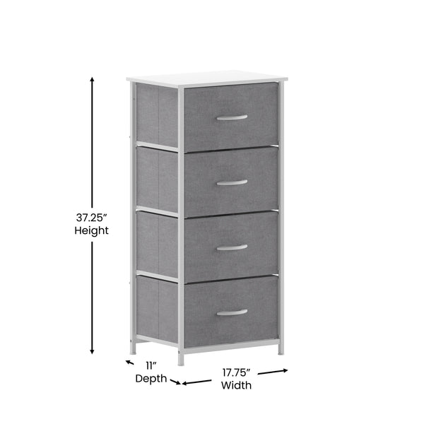 4 Drawer Storage Dresser WX-5L203L-W- BizChair 4 Drawer Storage Dresser WX-5L203L-W- BizChair