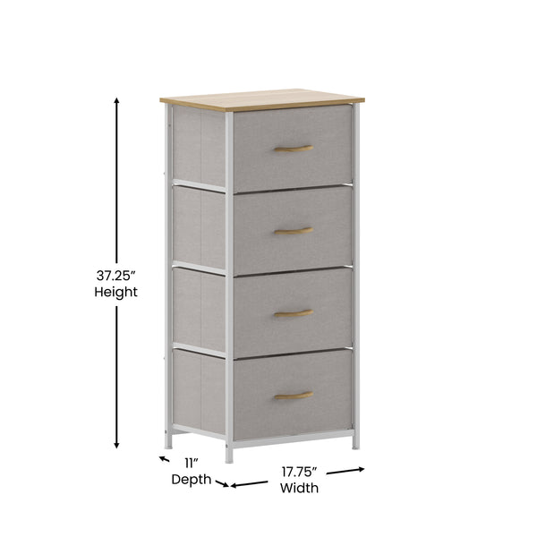 4 Drawer Storage Dresser WX-5L203L-W- BizChair 4 Drawer Storage Dresser WX-5L203L-W- BizChair