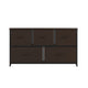 Brown Drawers/Black Frame |#| 4 Drawer Dresser-Brown Wood Top/Black Iron Frame/Brown Drawers - Brown Handles