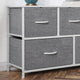 Gray Drawers/White Frame |#| 5 Drawer Dresser-White Wood Top/White Iron Frame/Gray Drawers with White Handles