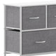 Gray Drawers/White Frame |#| 5 Drawer Dresser-White Wood Top/White Iron Frame/Gray Drawers with White Handles