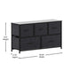 Black Drawers/Black Frame |#| 5 Drawer Dresser-Black Wood Top/Black Iron Frame/Black Drawers - Black Handles