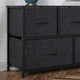 Black Drawers/Black Frame |#| 5 Drawer Dresser-Black Wood Top/Black Iron Frame/Black Drawers - Black Handles