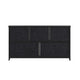 Black Drawers/Black Frame |#| 5 Drawer Dresser-Black Wood Top/Black Iron Frame/Black Drawers - Black Handles