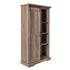 Harrison Rustic Farmhouse Storage Cabinet Bookcase with Sliding Barn Door and Adjustable Shelves