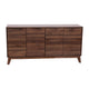 Dark Walnut |#| 60" Buffet Cabinet with 4 Soft Close Doors and Adjustable Shelves - Dark Walnut