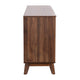 Dark Walnut |#| 60" Buffet Cabinet with 4 Soft Close Doors and Adjustable Shelves - Dark Walnut