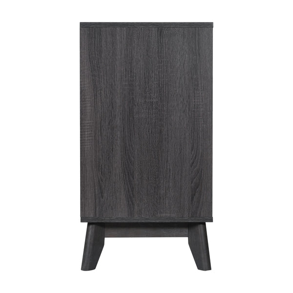 Black Wash |#| 60" Buffet Cabinet with 4 Soft Close Doors and Adjustable Shelves - Black Wash