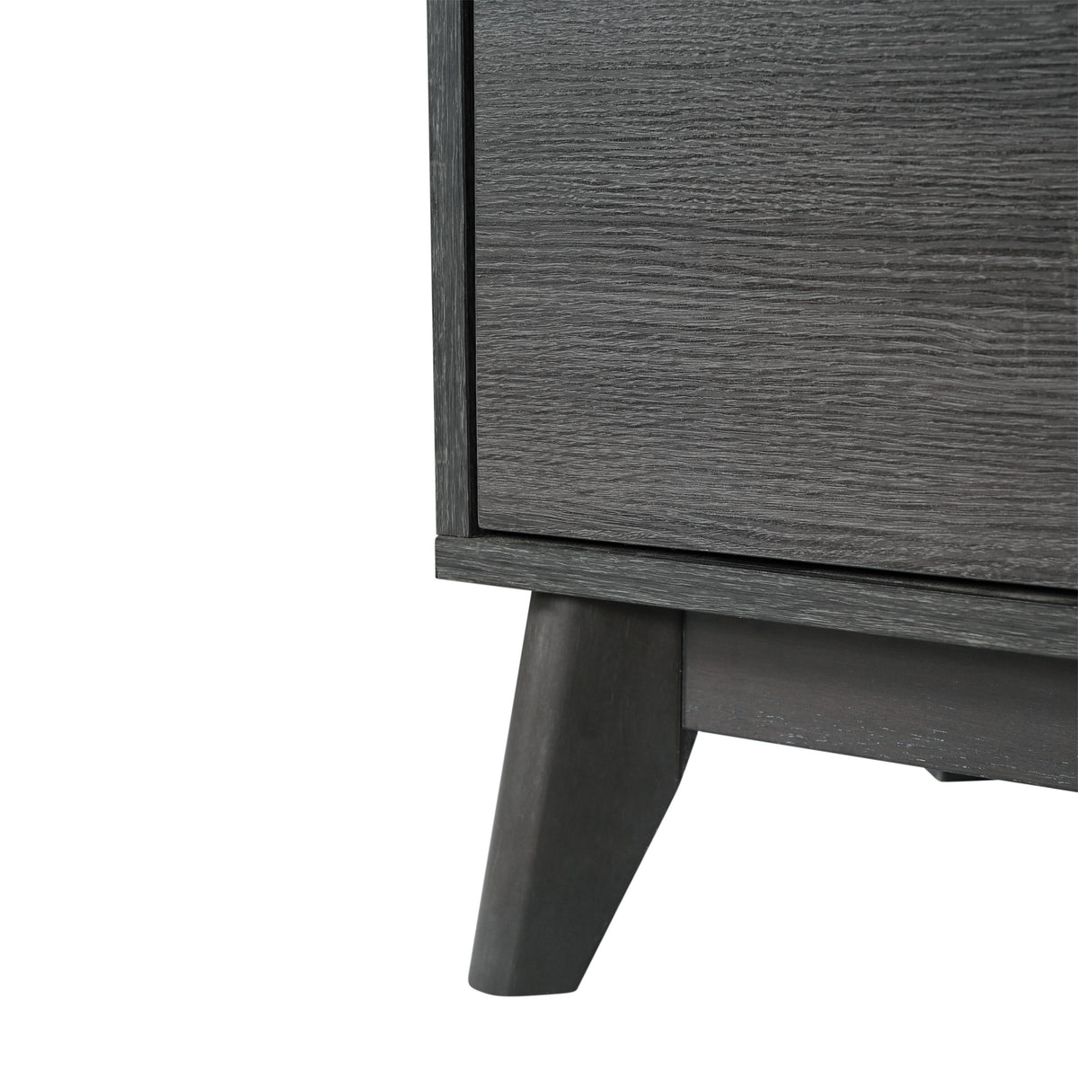 Black Wash |#| 60" Buffet Cabinet with 4 Soft Close Doors and Adjustable Shelves - Black Wash