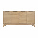 Light Natural |#| 60" Buffet Cabinet with 4 Soft Close Doors and Adjustable Shelves - Lt Natural