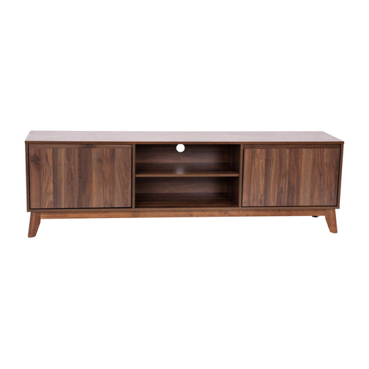 Hatfield Mid-Century Modern TV Stand for up to 64 inch TV's - Media Center with Adjustable Center Shelf and Dual Soft Close Doors