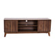 59" |#| Walnut 60" TV Stand with Adjustable Middle Shelf - Dual Soft Close Storage Doors