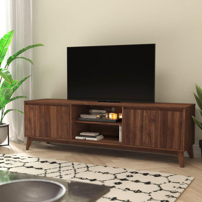 Hatfield Mid-Century Modern TV Stand for up to 64 inch TV's - Media Center with Adjustable Center Shelf and Dual Soft Close Doors