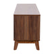 59" |#| Walnut 60" TV Stand with Adjustable Middle Shelf - Dual Soft Close Storage Doors