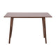 Mid-Century Modern Wooden Dining Table with Tapered Legs in Dark Walnut-Seats 4