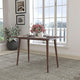Mid-Century Modern Wooden Dining Table with Tapered Legs in Dark Walnut-Seats 4
