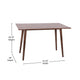 Mid-Century Modern Wooden Dining Table with Tapered Legs in Dark Walnut-Seats 4