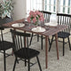 Mid-Century Modern Wooden Dining Table with Tapered Legs in Dark Walnut-Seats 4