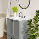 Gray Frame/Black Hardware,30" |#| 30 Inch Bathroom Vanity with Undermount Sink, Cabinet, and Drawer in Gray