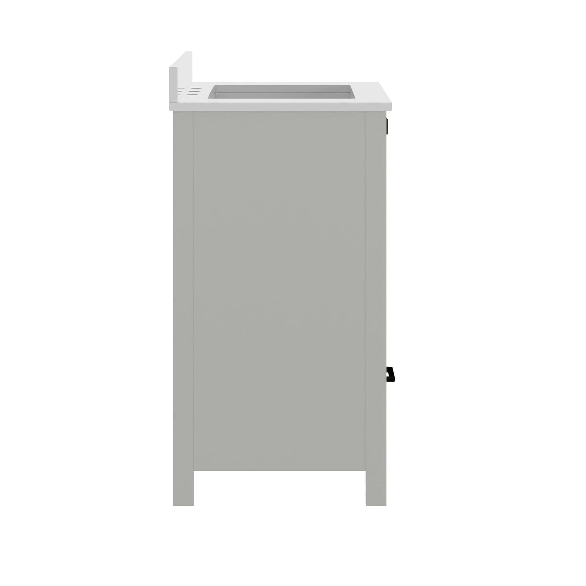 Gray Frame/Black Hardware,30" |#| 30 Inch Bathroom Vanity with Undermount Sink, Cabinet, and Drawer in Gray