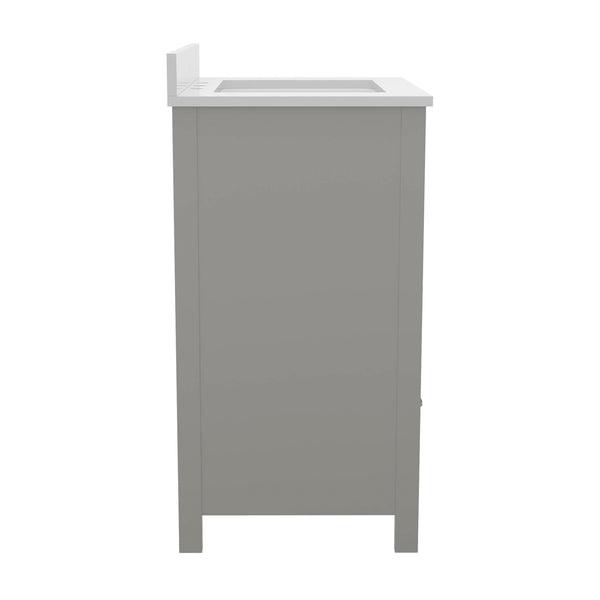 Gray,30" |#| 30 Inch Bathroom Vanity with Undermount Sink, Cabinet, and Drawer in Gray