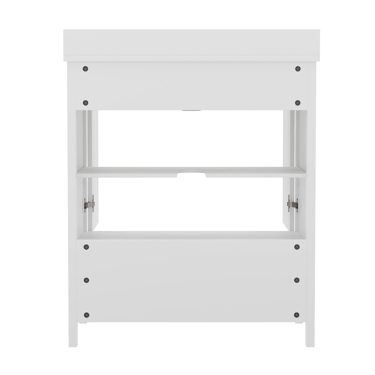White,30" |#| 30 Inch Bathroom Vanity with Undermount Sink, Cabinet, and Drawer in White