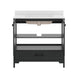 Black Frame/Black Hardware,36" |#| 36 Inch Bathroom Vanity with Undermount Sink, Cabinet, and Drawer in Black