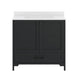 Black Frame/Black Hardware,36" |#| 36 Inch Bathroom Vanity with Undermount Sink, Cabinet, and Drawer in Black