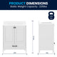 White Frame/Black Hardware,30" |#| 30 Inch Bathroom Vanity with Undermount Sink, Cabinet, and Drawer in White