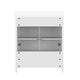 White Frame/Black Hardware,30" |#| 30 Inch Bathroom Vanity with Undermount Sink, Cabinet, and Drawer in White