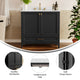Black Frame/Gold Hardware,36" |#| 36 Inch Bathroom Vanity with Undermount Sink, Cabinet, and Drawer in Black