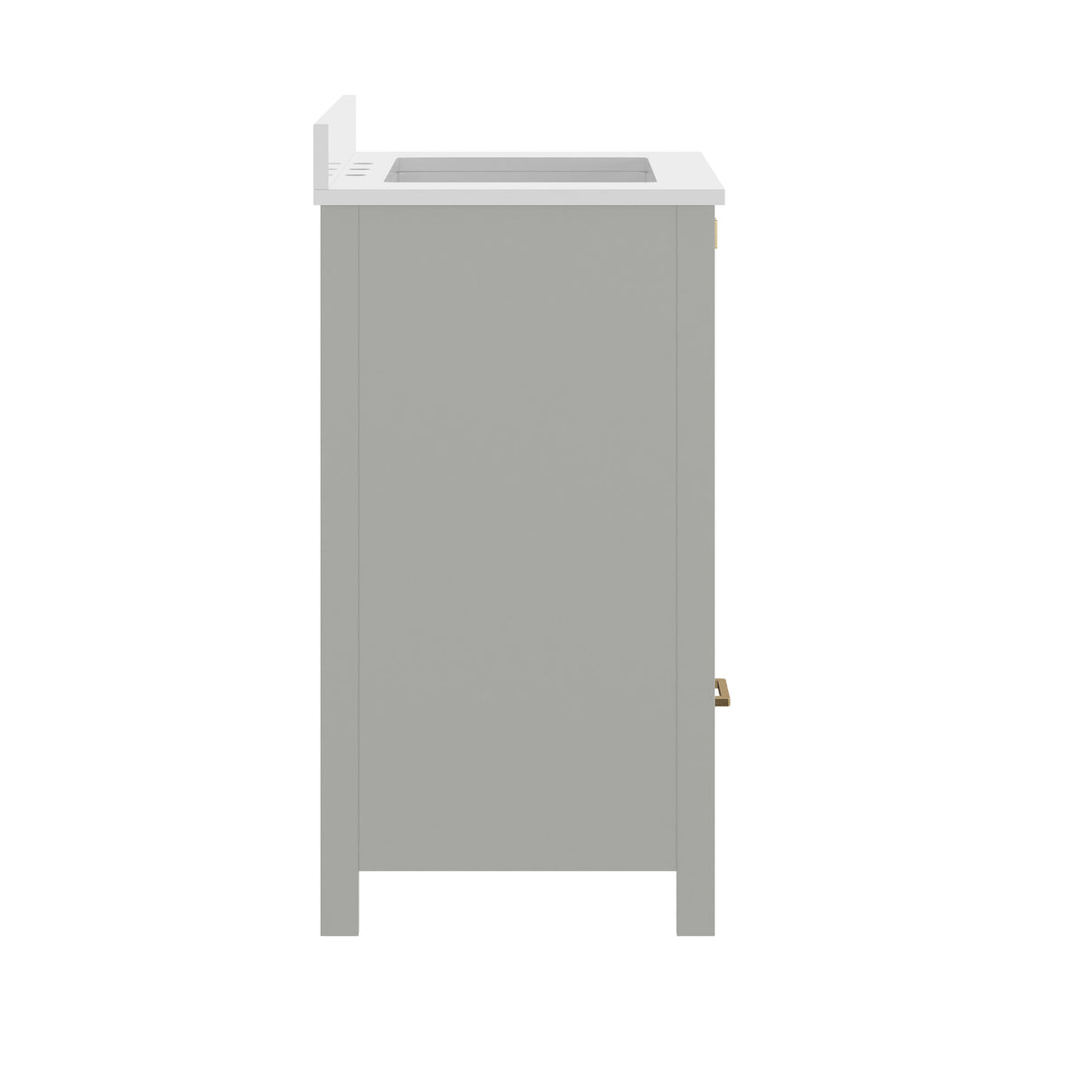 Gray Frame/Gold Hardware,30" |#| 30 Inch Bathroom Vanity with Undermount Sink, Cabinet, and Drawer in Gray