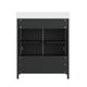 Black Frame/Gold Hardware,30" |#| 30 Inch Bathroom Vanity with Undermount Sink, Cabinet, and Drawer in Black