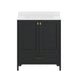 Black Frame/Gold Hardware,30" |#| 30 Inch Bathroom Vanity with Undermount Sink, Cabinet, and Drawer in Black