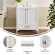 White Frame/Gold Hardware,30" |#| 30 Inch Bathroom Vanity with Undermount Sink, Cabinet, and Drawer in White