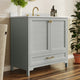 Gray Frame/Gold Hardware,36" |#| 36 Inch Bathroom Vanity with Undermount Sink, Cabinet, and Drawer in Gray