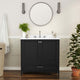 Black,36" |#| 36 Inch Bathroom Vanity with Undermount Sink, Cabinet, and Drawer in Black