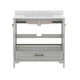 Gray Frame/Gold Hardware,36" |#| 36 Inch Bathroom Vanity with Undermount Sink, Cabinet, and Drawer in Gray
