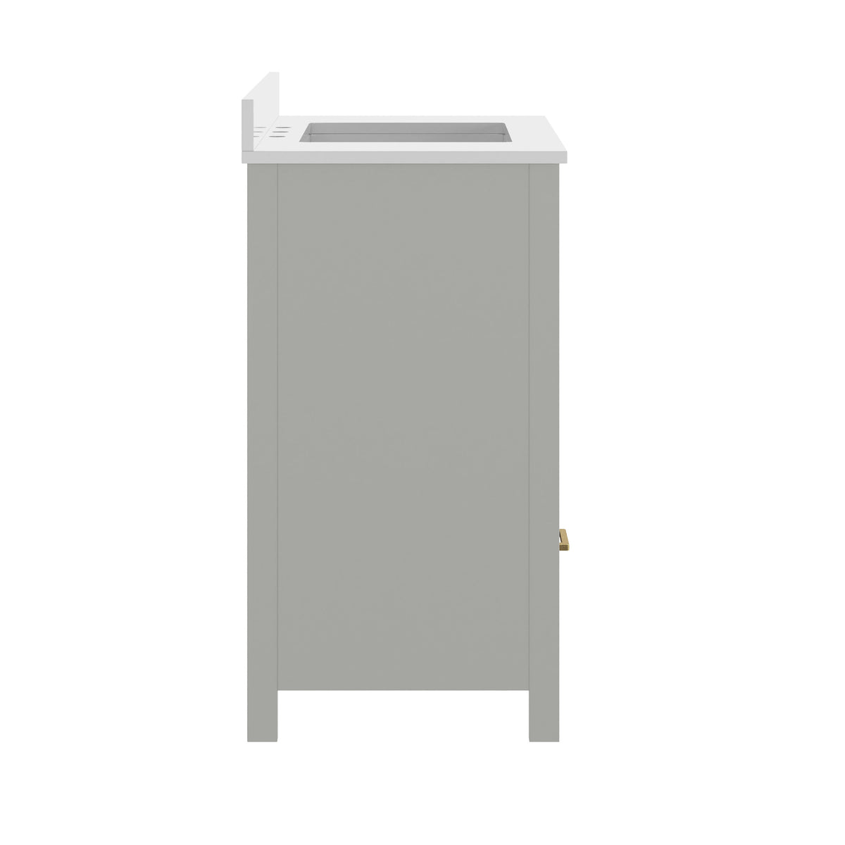Gray Frame/Gold Hardware,36" |#| 36 Inch Bathroom Vanity with Undermount Sink, Cabinet, and Drawer in Gray