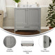 Gray,36" |#| 36 Inch Bathroom Vanity with Undermount Sink, Cabinet, and Drawer in Gray