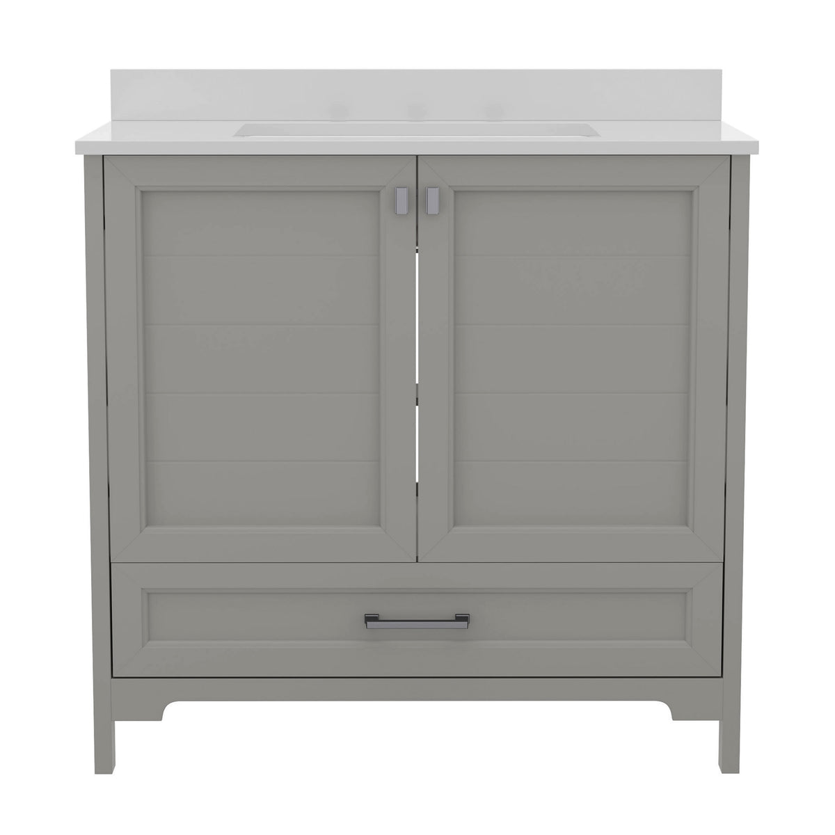 Gray,36" |#| 36 Inch Bathroom Vanity with Undermount Sink, Cabinet, and Drawer in Gray