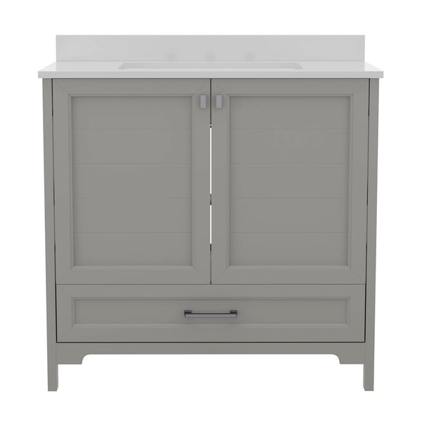 Gray,36" |#| 36 Inch Bathroom Vanity with Undermount Sink, Cabinet, and Drawer in Gray