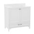 White,36" |#| 36 Inch Bathroom Vanity with Undermount Sink, Cabinet, and Drawer in White