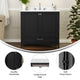 Black,36" |#| 36 Inch Bathroom Vanity with Undermount Sink, Cabinet, and Drawer in Black