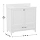 White,36" |#| 36 Inch Bathroom Vanity with Undermount Sink, Cabinet, and Drawer in White