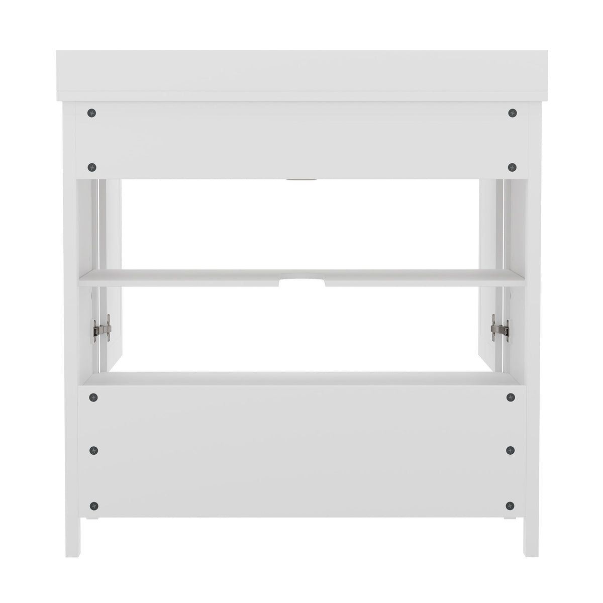 White,36" |#| 36 Inch Bathroom Vanity with Undermount Sink, Cabinet, and Drawer in White